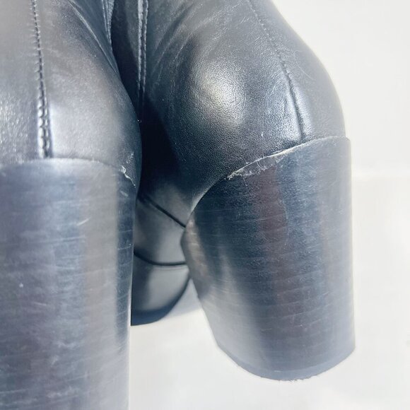 Steve Madden Patricia Black Leather Chelsea Boot Pointed Toe Bootie Size 10 - Picture 10 of 13